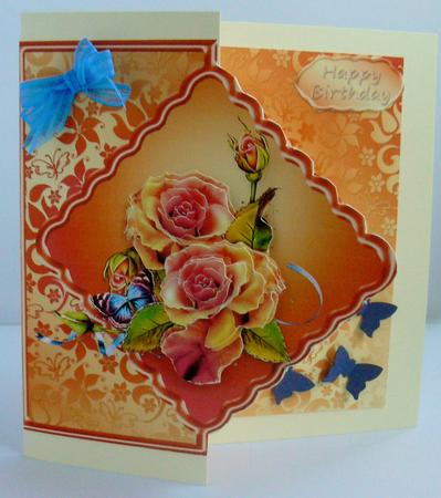 Summer Roses Offset Diamond Card Mini Kit by Audrey Wilson