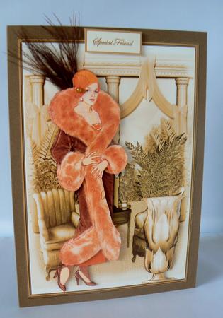 Lady in the Drawing Room Card with Decoupage by Audrey Wilson