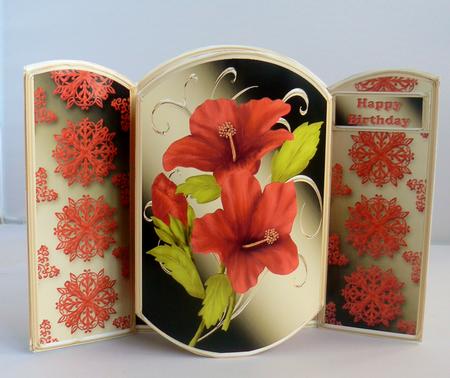 Red Hibiscus Pop-out Mini Kit by Audrey Wilson