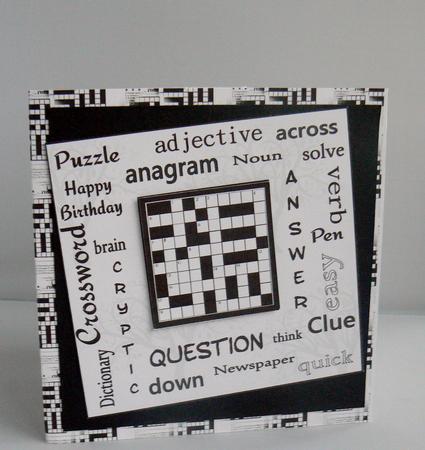 Crossword Fan Backing by Audrey Wilson