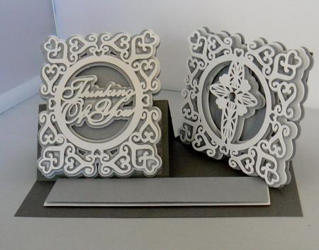 Thinking Of You Double Easel Card With Cross by Audrey Wilson