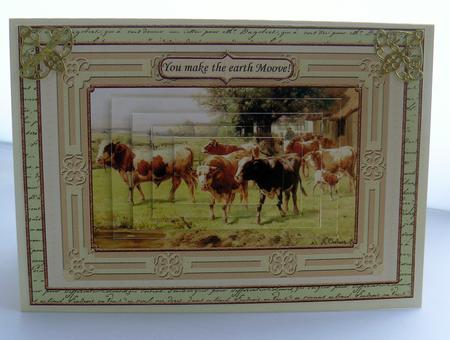Weve Mooved or You Make the Earth Moove Quick Card by Audrey Wilson