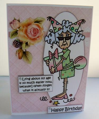 Stella Lying About Her Age Quick Card by Audrey Wilson