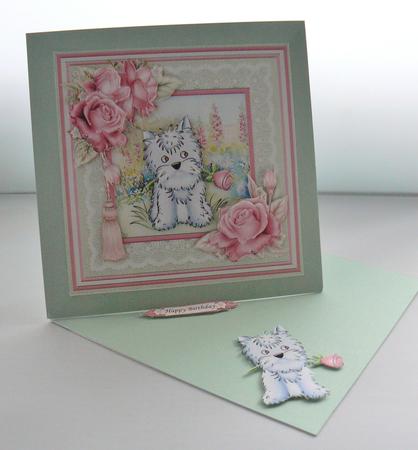 Woof You Westie 8x8 Anniversary Birthday Valentine Mini Kit by Audrey Wilson
