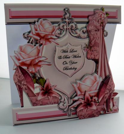 I Card Front Sheild Card - Pink Couture by Audrey Wilson