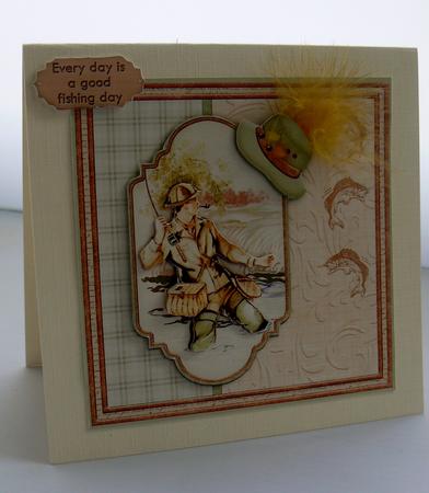 Vintage Fishing & Ages 8x8 Mini Kit & Decoupage by Audrey Wilson