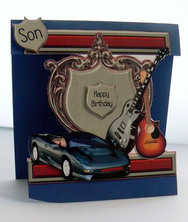 I Card Front Sheild Card Guitars & Cars by Audrey Wilson