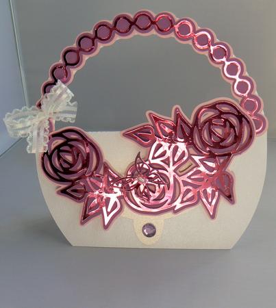 Handbag Card With Roses (6) by Audrey Wilson