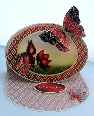 Butterfly Tulips Oval Easel Mini Kit by Audrey Wilson