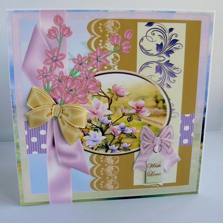 Scrap Card Spring Magnolias by Audrey Wilson