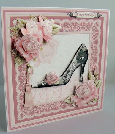 Shabby Chic Shoe Black & White 8x8 Mini Kit by Audrey Wilson