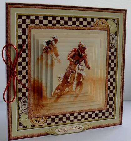 Dirt Bikes 8x8 Mini Kit with Ages & Decoupage by Audrey Wilson