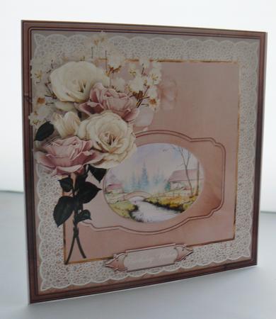 Summer River 8x8 Card Mini Kit with Decoupage by Audrey Wilson