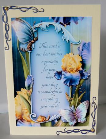 Butterflies and Iris by Audrey Wilson