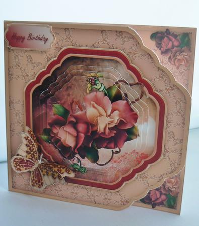 Autumn Roses Cut Corners Card Mini Kit by Audrey Wilson