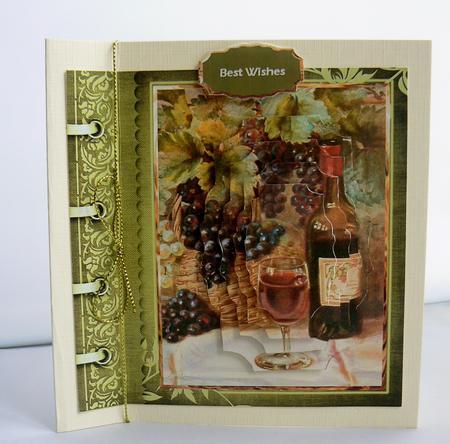 A Red Vintage Wine and Grapes by Audrey Wilson