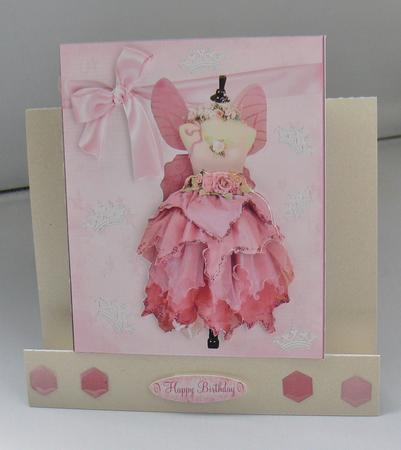 Princess Dress Card Topper with Decoupage by Audrey Wilson