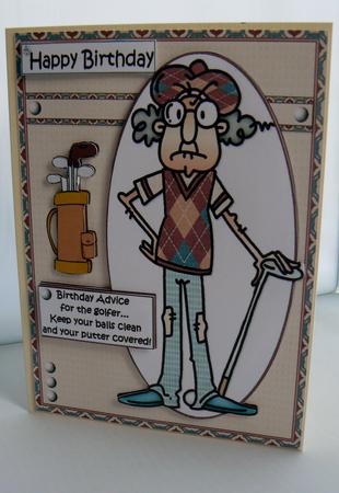 Gus and His Birthday Golf Quick Card by Audrey Wilson