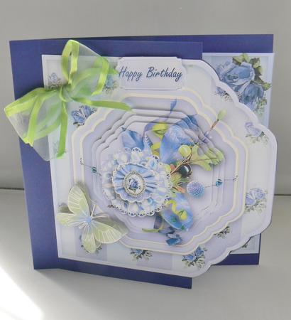 Shabby Chic Roses Cut Corners Card Mini Kit by Audrey Wilson