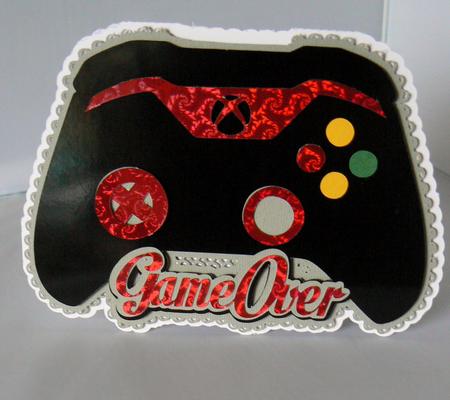 Game Over X-box Controller Card by Audrey Wilson