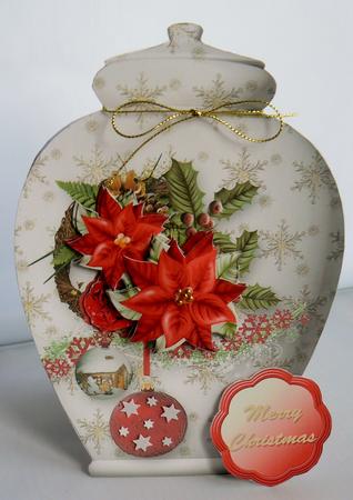 Pretty Pots Card Mini Kit - Poinsettias by Audrey Wilson