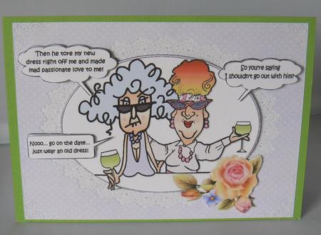 Stella and Edna Girl Talk Quick Card by Audrey Wilson
