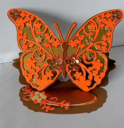 Floral Butterfly Easel Card  by Audrey Wilson