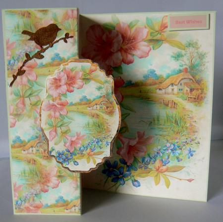 House by the Lake Fold Back Card by Audrey Wilson