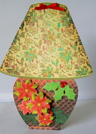 Table Lamp Card Mini Kit - Christmas Greenery by Audrey Wilson