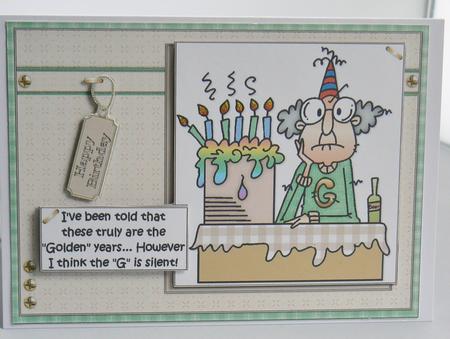 Gus in His Golden Years Quick Card by Audrey Wilson