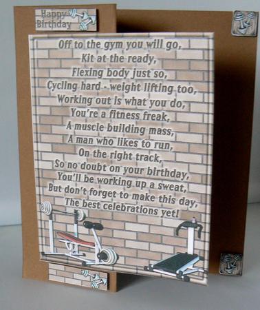 Two Male Sports Birthday Verse Toppers by Audrey Wilson