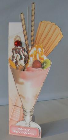 Ice Cream Sundae Shaped Card by Audrey Wilson