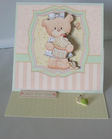 Cupcake Bella Birthday Card Topper & Decoupage by Audrey Wilson