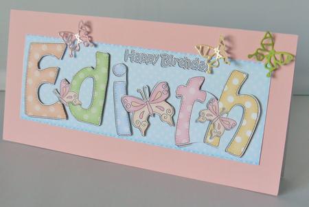 Large Dl Birthday Edith Quick Card N 3D Decoupage by Audrey Wilson
