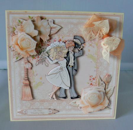 Wedding Happy Couple 8x8 Mini Kit & Decoupage by Audrey Wilson