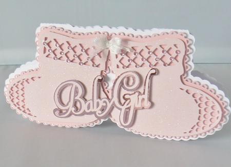 Babies Bootie Card by Audrey Wilson