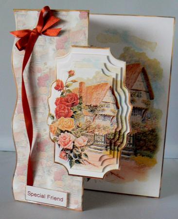 Rose Cottage Fold Back Card Mini Kit by Audrey Wilson