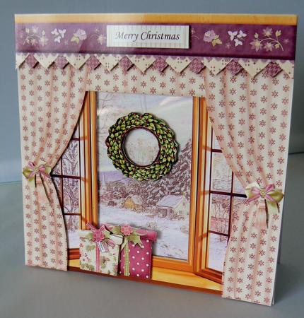 Christmas Window Aperture 8x8 Mini Kit Winter Scene 1 by Audrey Wilson