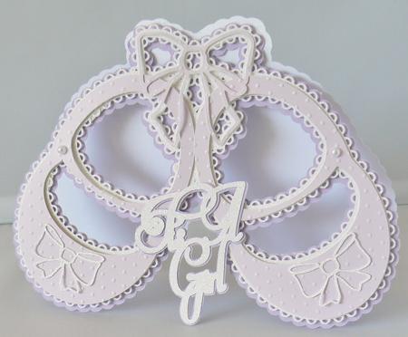 Baby Shoe Scalloped Layered Card by Audrey Wilson