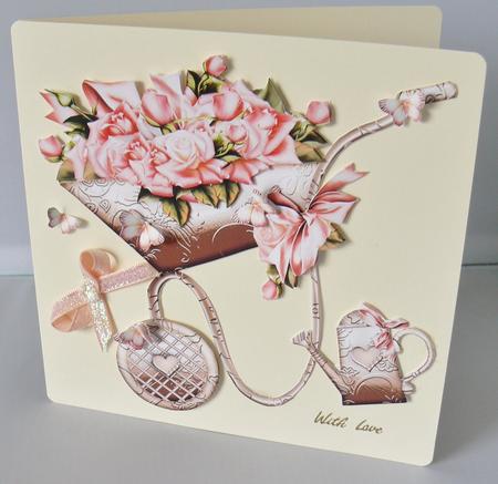 Cream Vintage Garden Wheelbarrow by Audrey Wilson
