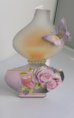 Oil Lamp Card Mini Kit - Pastel Roses by Audrey Wilson