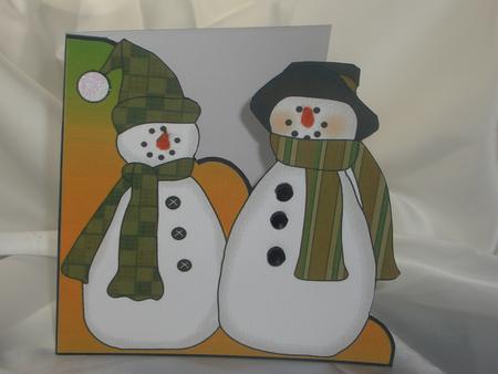 Snowman Pals Cut and Fold Cards by Audrey Wilson