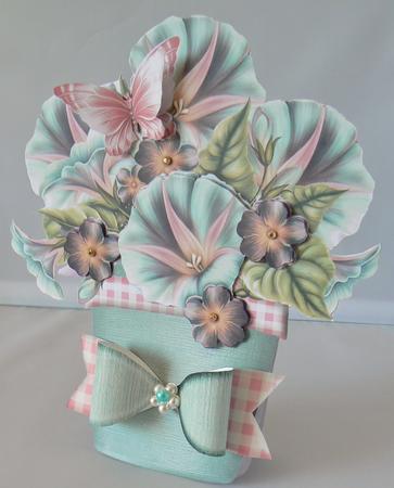 Glory Plant Pot with Paper Bow Shaped Card Kit by Audrey Wilson