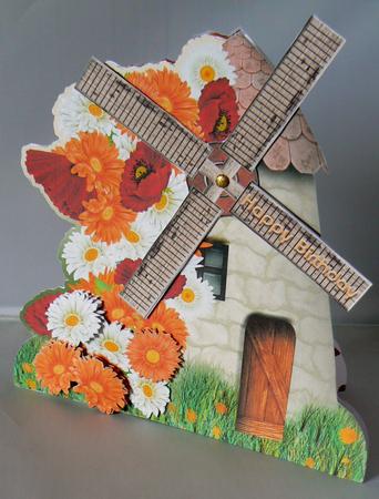 Poppies and Daisies Windmill Card Mini Kit by Audrey Wilson