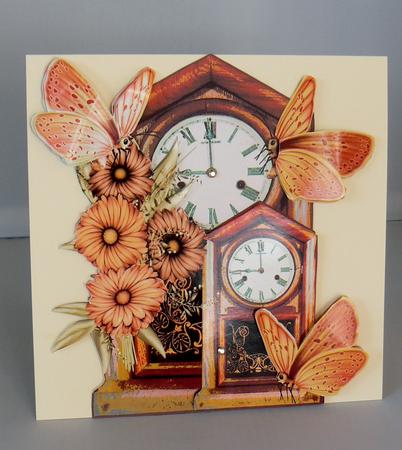 Time Flies Mini Kit Antique Clock by Audrey Wilson