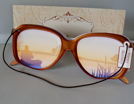 Reflection in Fishing Glasses Shaped Card Kit by Audrey Wilson