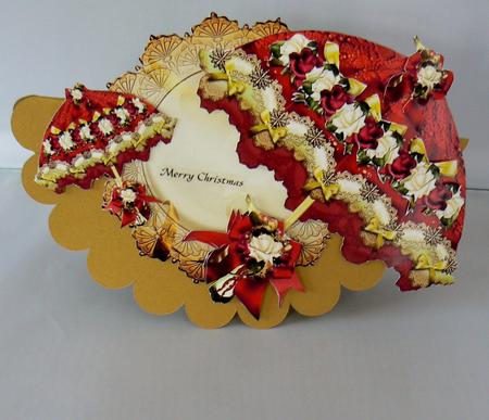 Beautiful Christmas Vintage Umbrella by Audrey Wilson