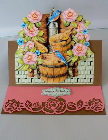 Fountain , Camelias & Birds Mini Kit by Audrey Wilson