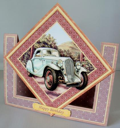 Vintage Car Diamond Front Mini Kit & Decoupage for Men by Audrey Wilson