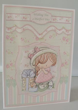Izzy's Kitty Surprise Card Topper & Decoupage by Audrey Wilson